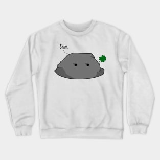 Sham Rock Funny Shamrock Angry Rock Crewneck Sweatshirt